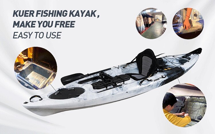 Mixed Color Fishing Angler plastic kayak with paddle 10FT - China Ningbo  Kuer Group